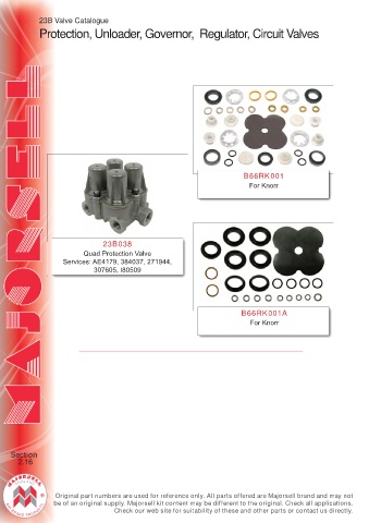 Spare parts cross-references