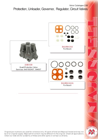 Spare parts cross-references