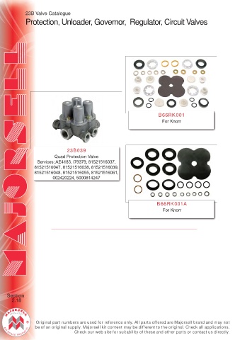 Spare parts cross-references