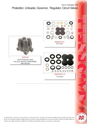 Spare parts cross-references