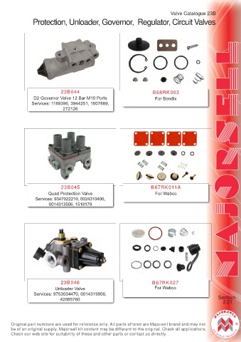 Spare parts cross-references