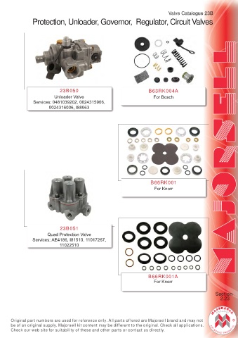 Spare parts cross-references