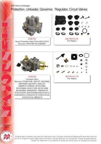 Spare parts cross-references