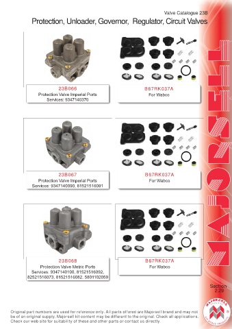 Spare parts cross-references