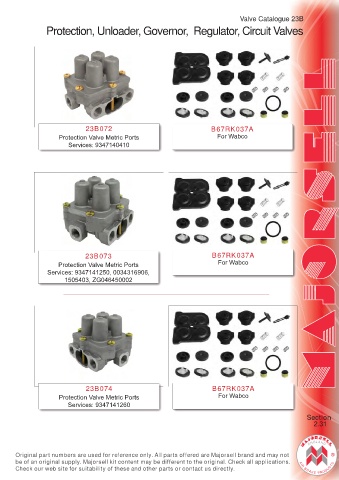 Spare parts cross-references