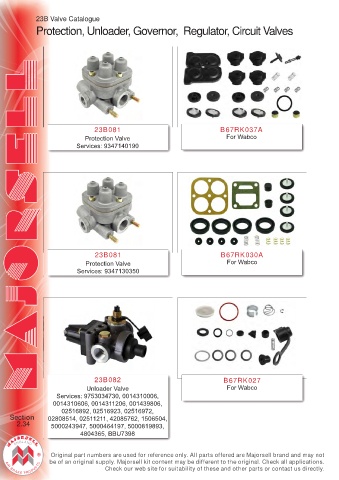 Spare parts cross-references