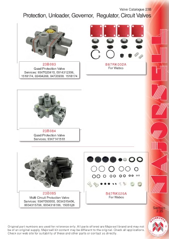 Spare parts cross-references