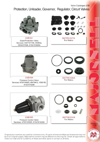 Spare parts cross-references