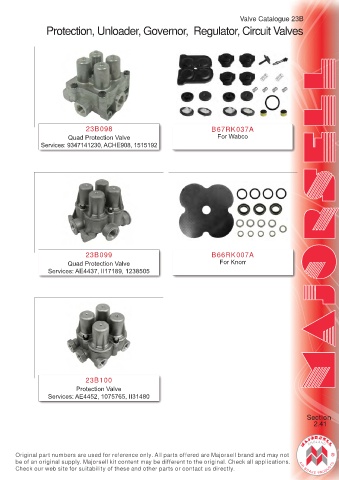 Spare parts cross-references