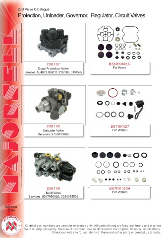 Spare parts cross-references