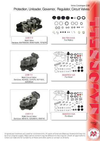 Spare parts cross-references