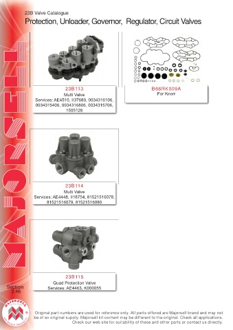 Spare parts cross-references