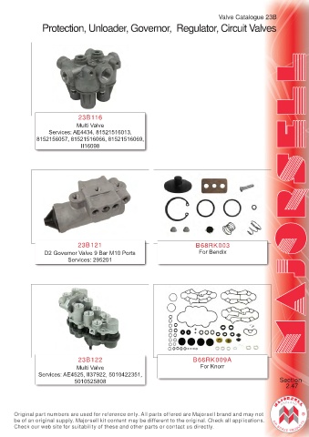 Spare parts cross-references