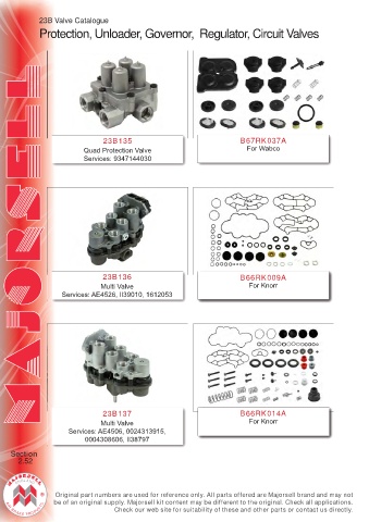 Spare parts cross-references