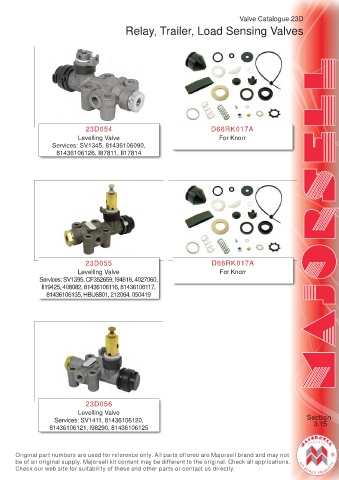 Spare parts cross-references