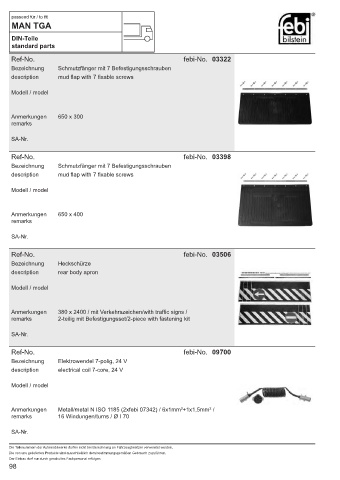 Spare parts cross-references