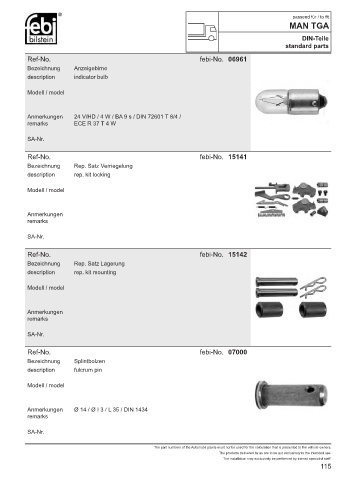 Spare parts cross-references