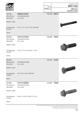 Spare parts cross-references