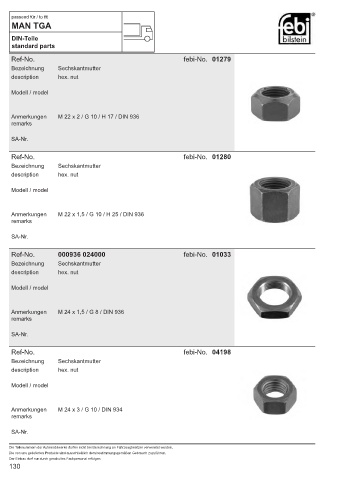 Spare parts cross-references