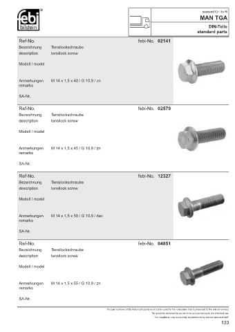 Spare parts cross-references