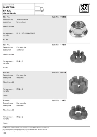 Spare parts cross-references