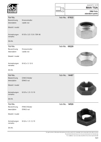 Spare parts cross-references