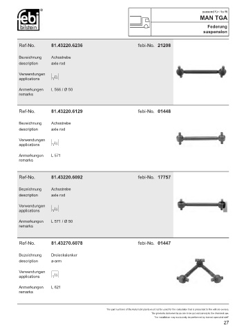 Spare parts cross-references