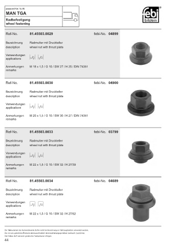 Spare parts cross-references