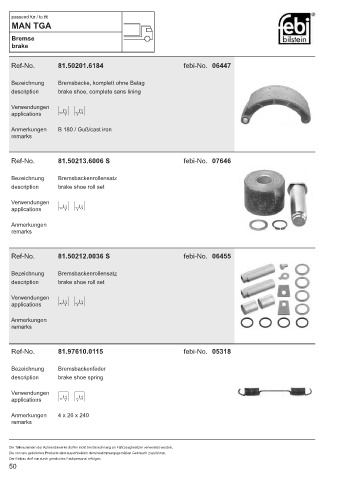 Spare parts cross-references