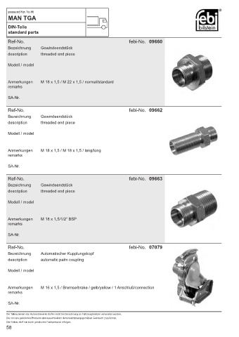 Spare parts cross-references