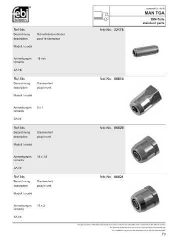 Spare parts cross-references