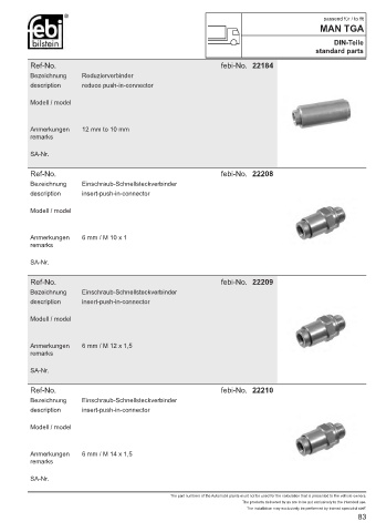 Spare parts cross-references