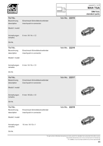 Spare parts cross-references