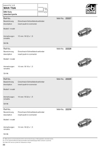 Spare parts cross-references