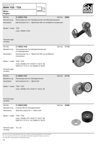 Spare parts cross-references