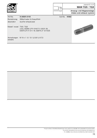 Spare parts cross-references