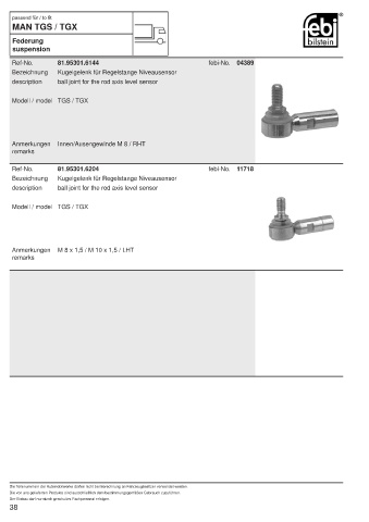 Spare parts cross-references