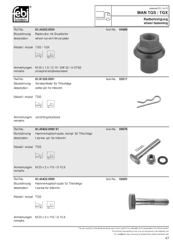 Spare parts cross-references