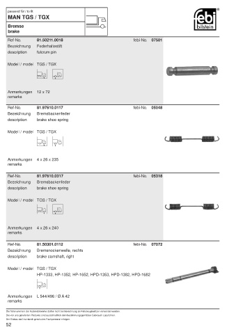 Spare parts cross-references