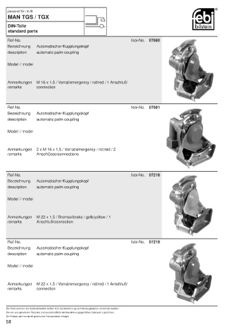 Spare parts cross-references