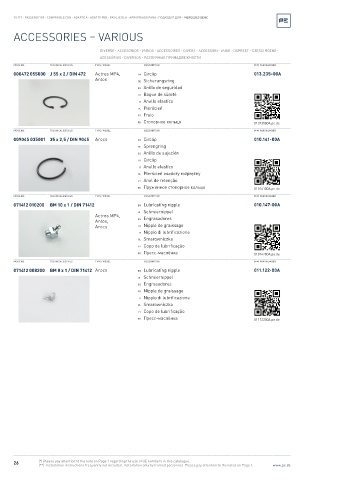 Spare parts cross-references