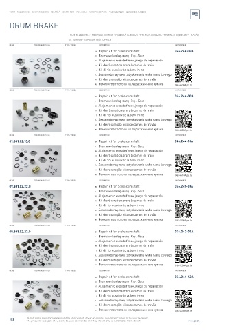 Spare parts cross-references