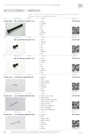 Spare parts cross-references