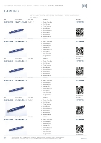 Spare parts cross-references