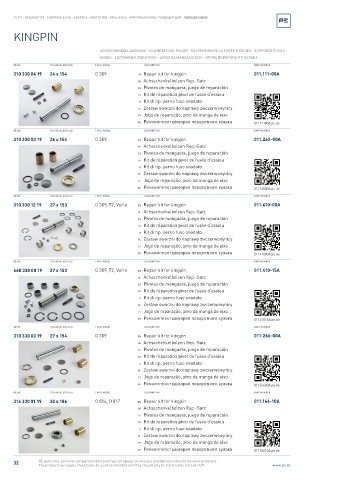 Spare parts cross-references