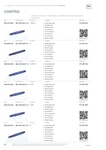 Spare parts cross-references