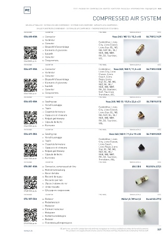 Spare parts cross-references