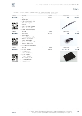 Spare parts cross-references