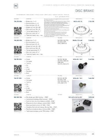 Spare parts cross-references