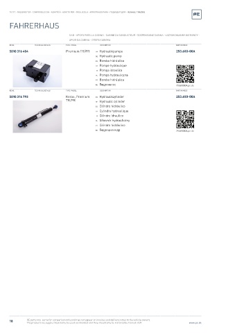 Spare parts cross-references